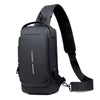 Herren Brust/ Schulter Rucksack mit USB-Ladeanschluss - LOMIK